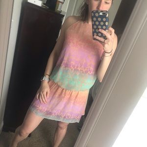 Show me your mum’s rainbow halter dress S